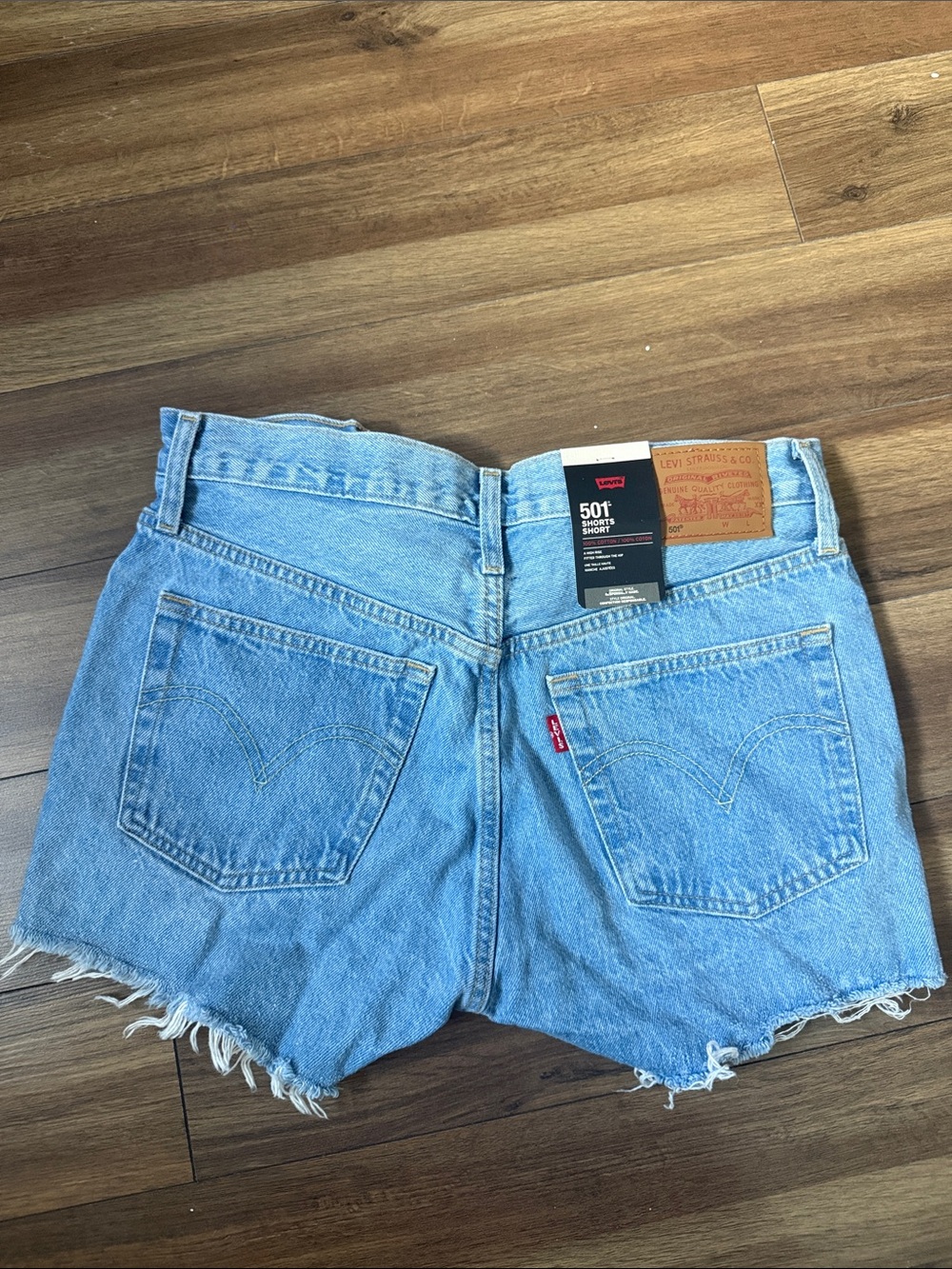 Levi's 501 Light Blue Denim Cutoff Shorts